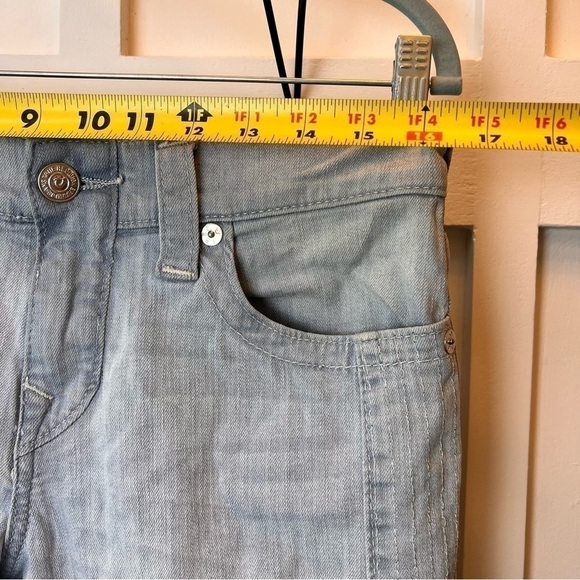 True Religion Mens Sz 30 Gray Blue Geno Relaxed Slim Stitched Stretch Streetwear - Picture 5 of 10